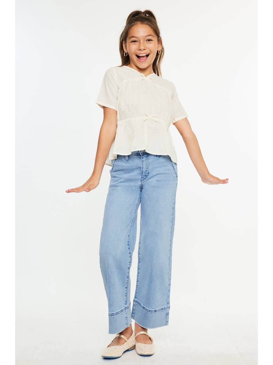 sasha high rise crop wide leg