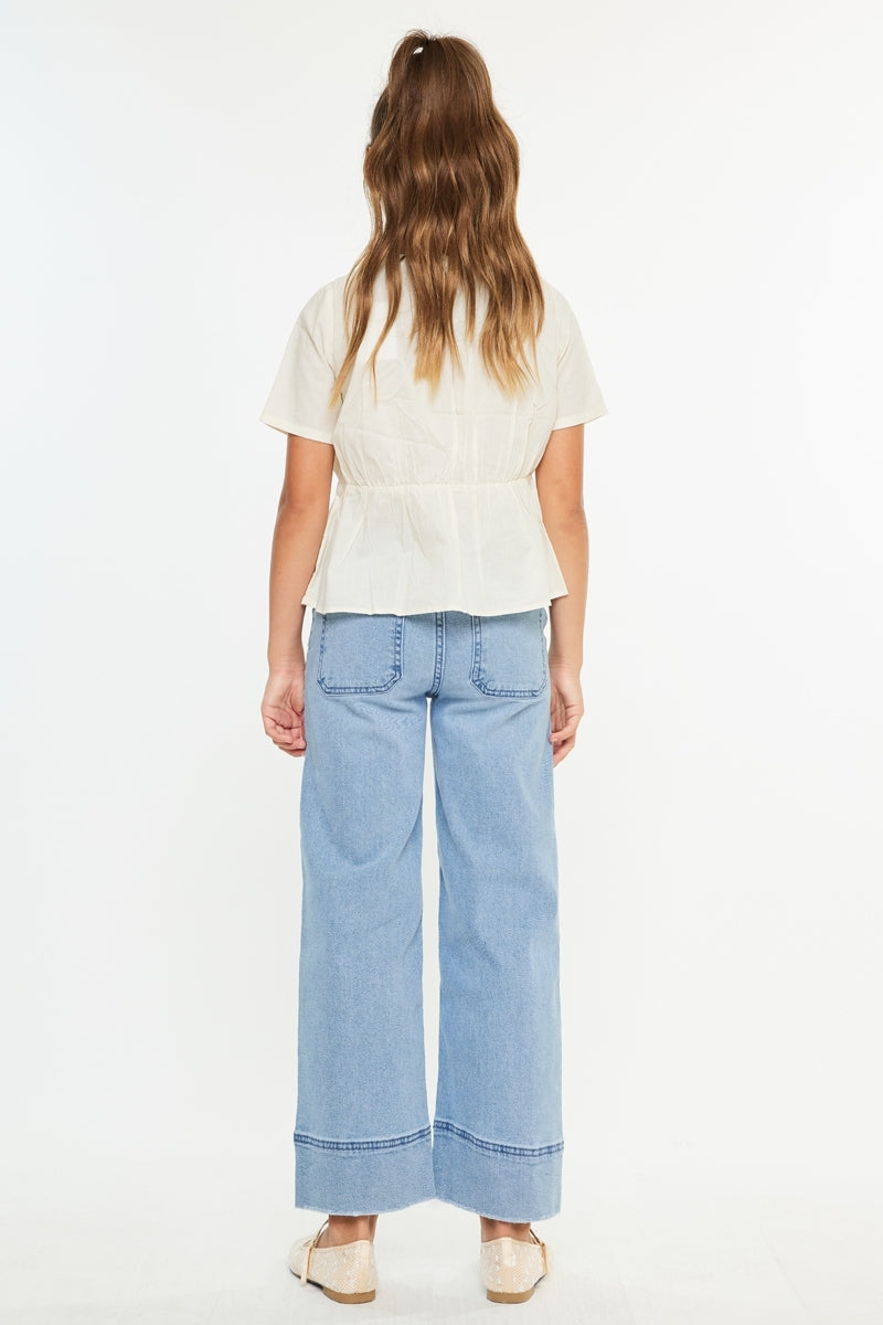 sasha high rise crop wide leg