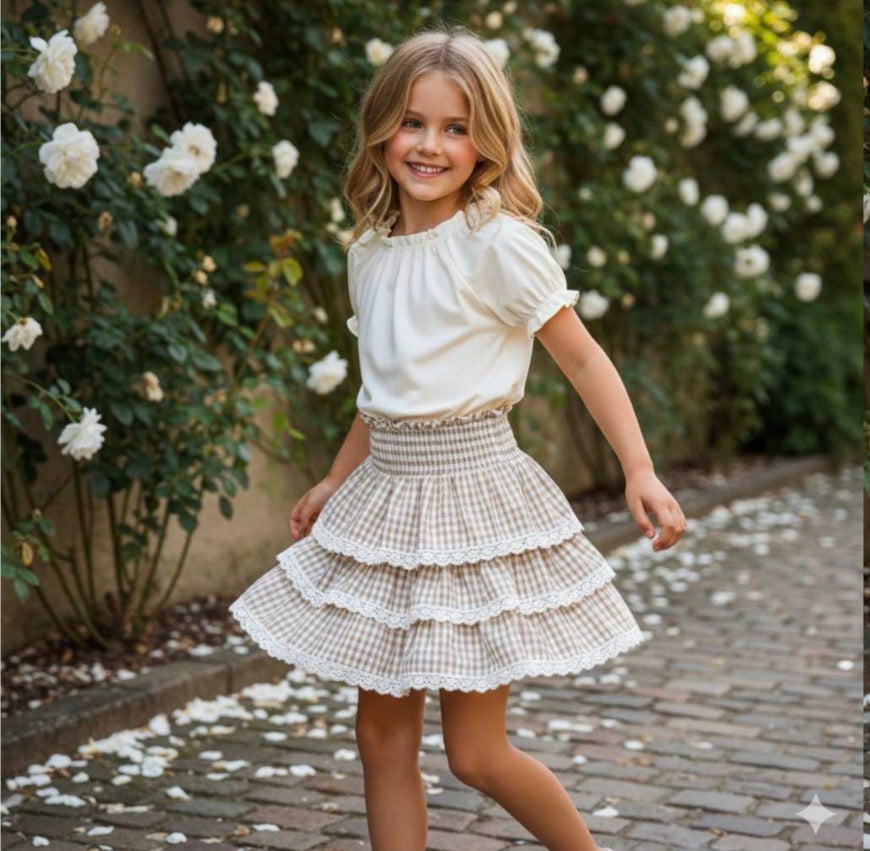 kara gingham skirt
