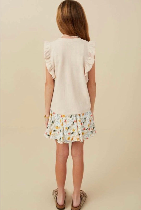 kendra ruffle knit tank