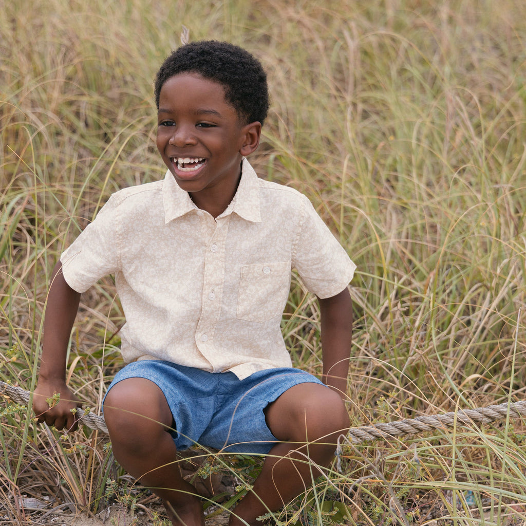 linen short sleeve button up