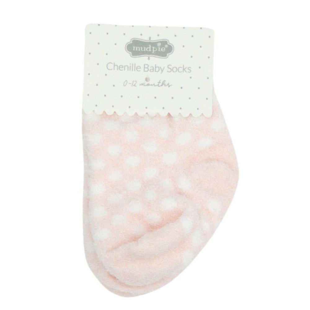 chenille socks | pink dot