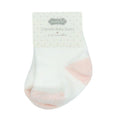 chenille socks | ivory + pink