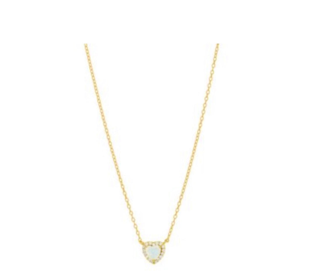opal heart necklace