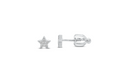 pave star studs