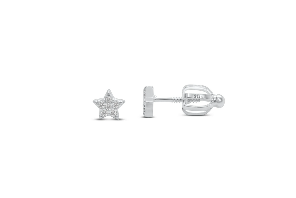 pave star studs