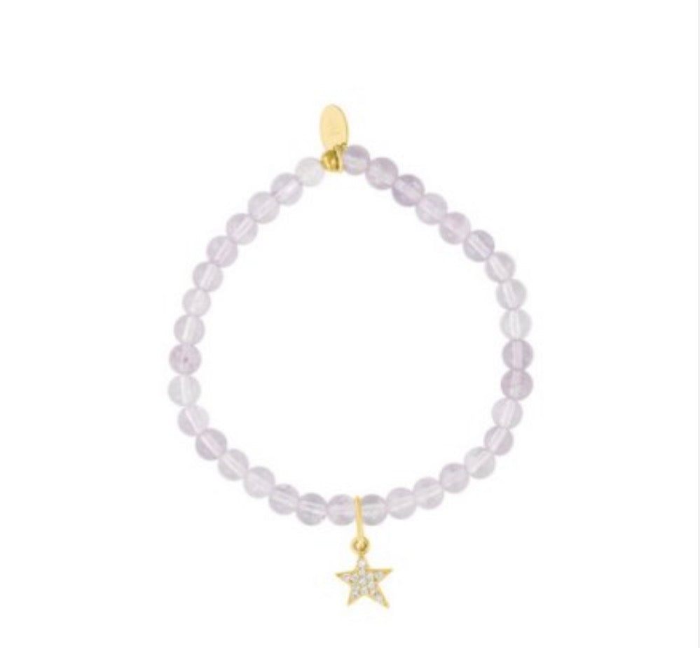 star charm bracelet | lilac
