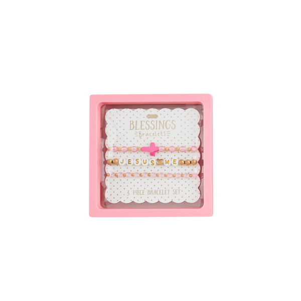 cross beaded bracelets | pink