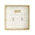 cross stud earrings | silver