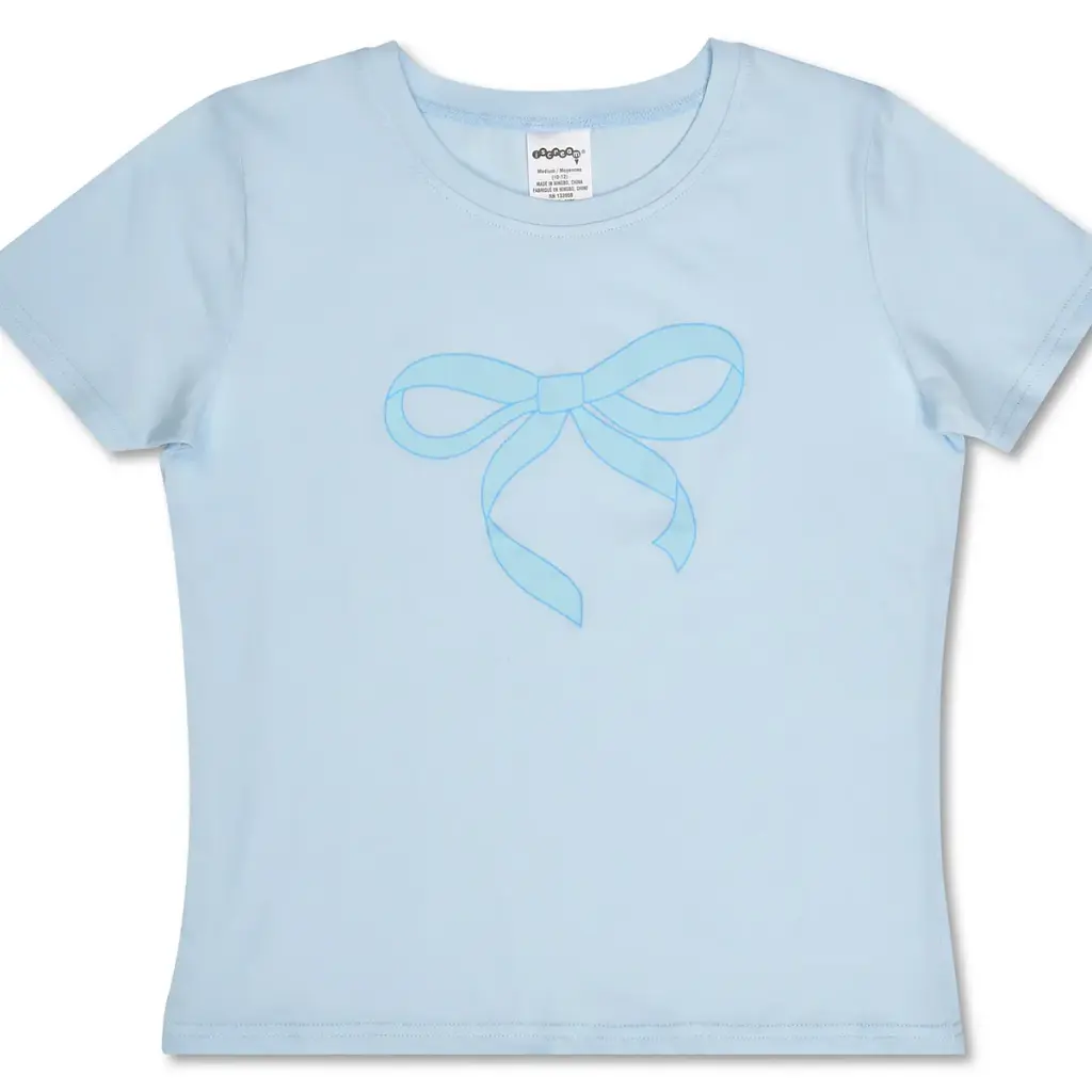 blue bow tshirt