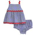 gingham ric rac pinafore