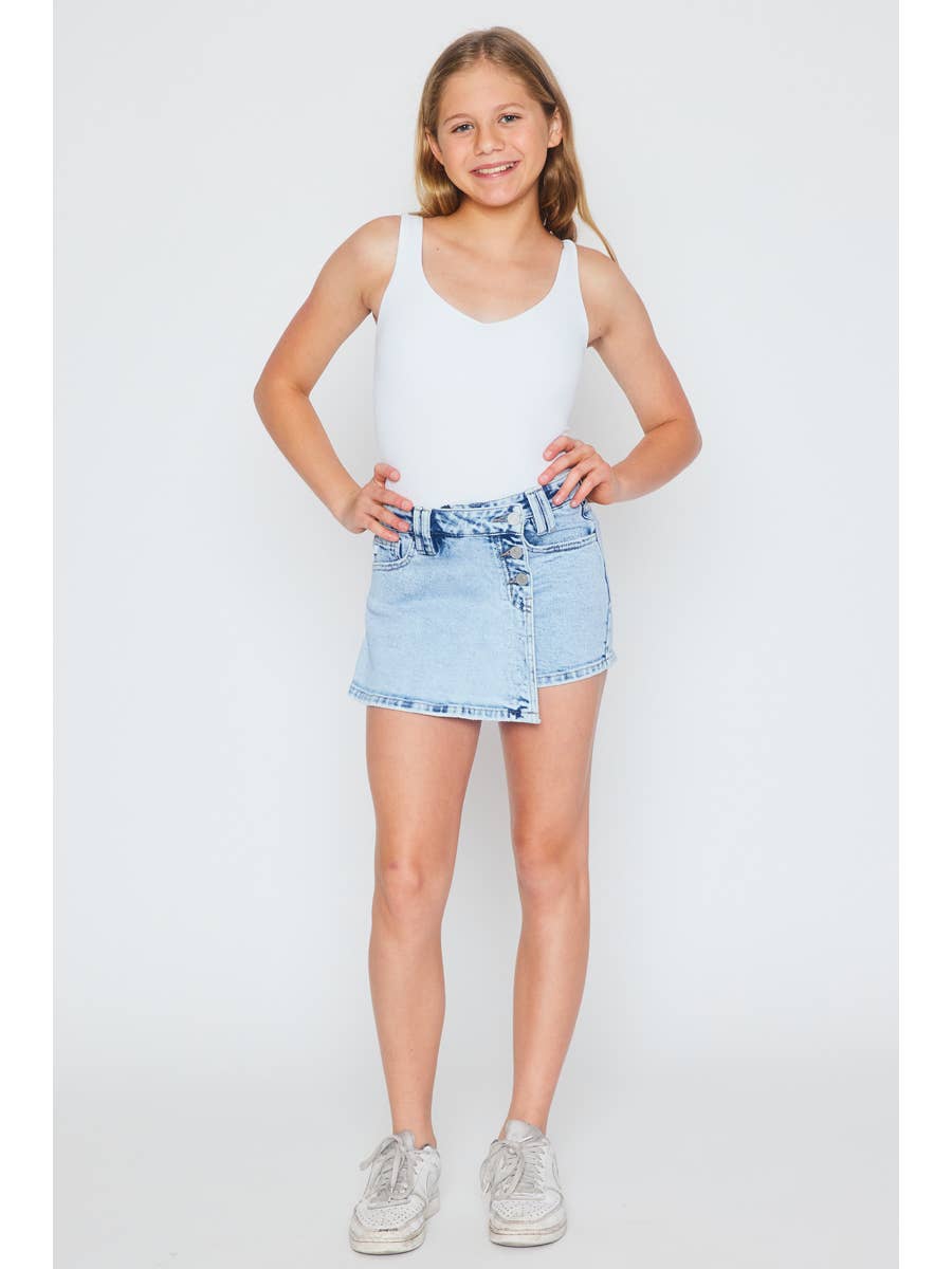 crossover waist skort