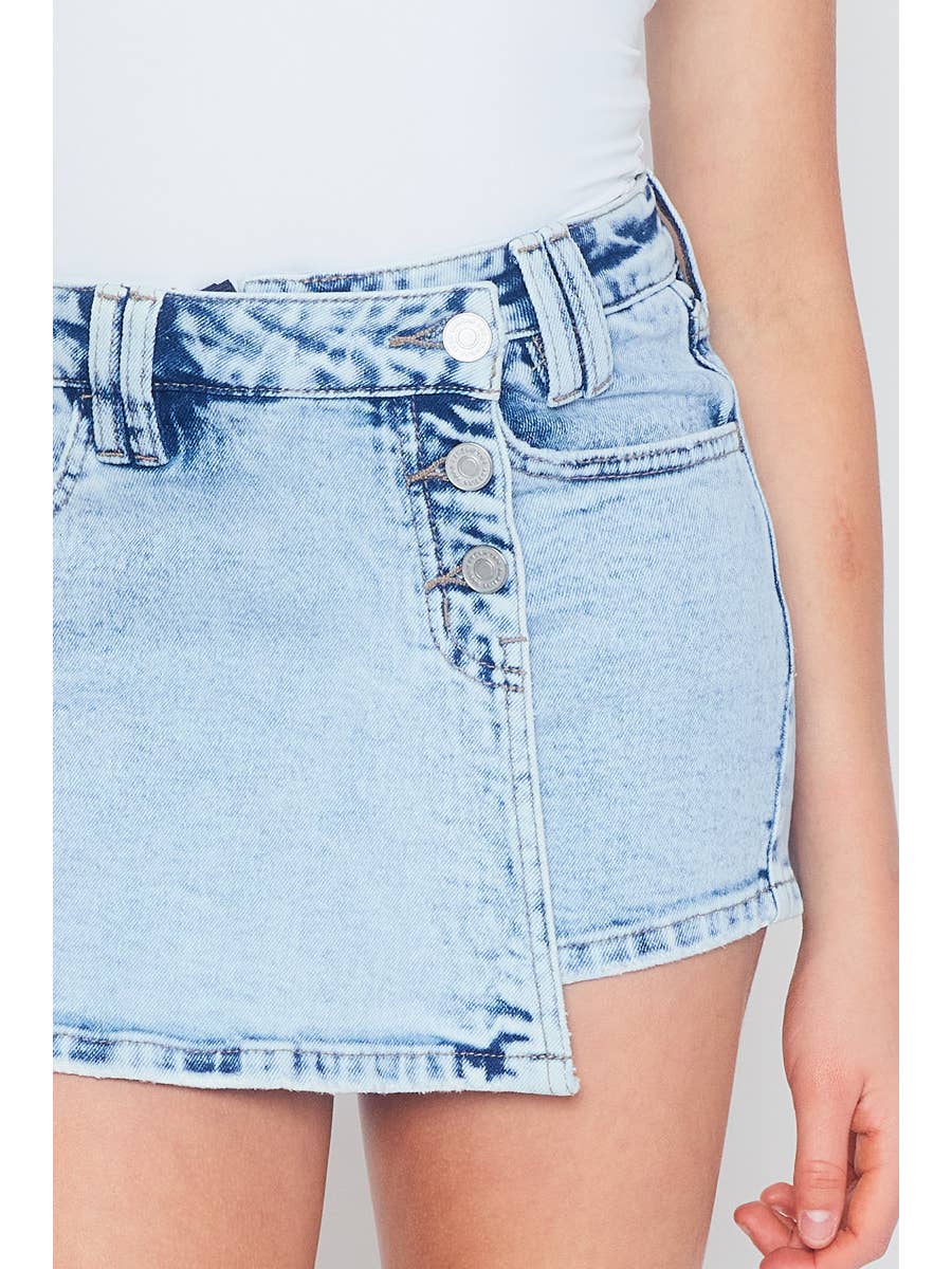 crossover waist skort
