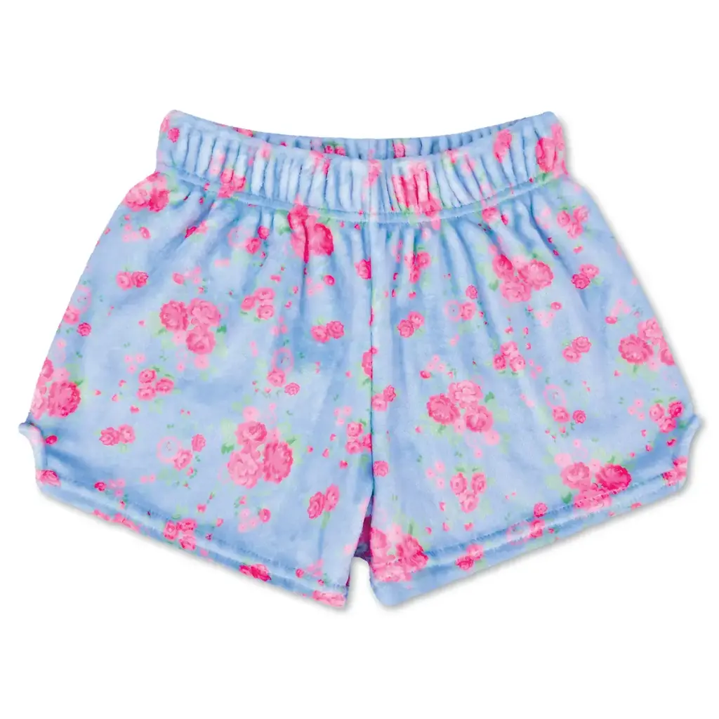 ditsy floral plush shorts