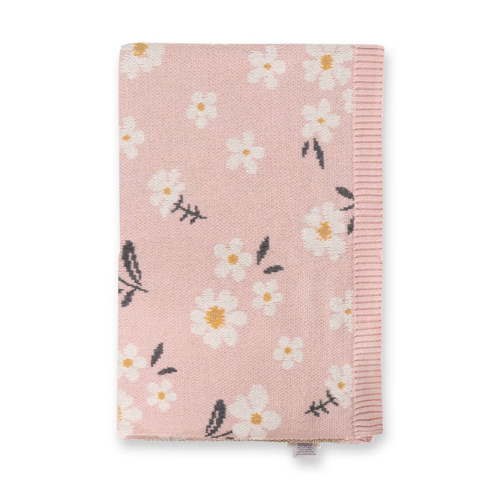 daisy jacquard knit blanket