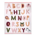 alphabet jaquard knit blanket