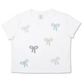 sparkling bows white tshirt