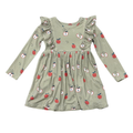 long sleeve ruffle dress