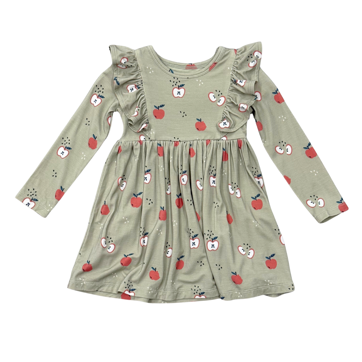 long sleeve ruffle dress