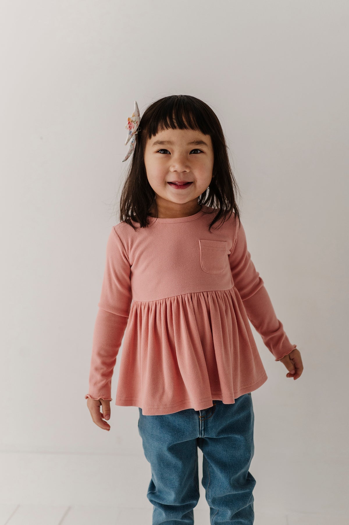 ribbed peplum shirt