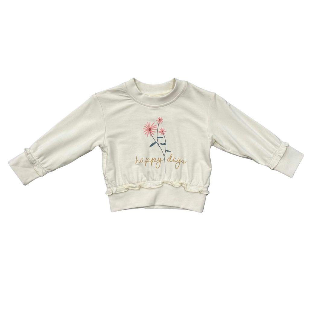 happy days girls ruffle sweatshirt