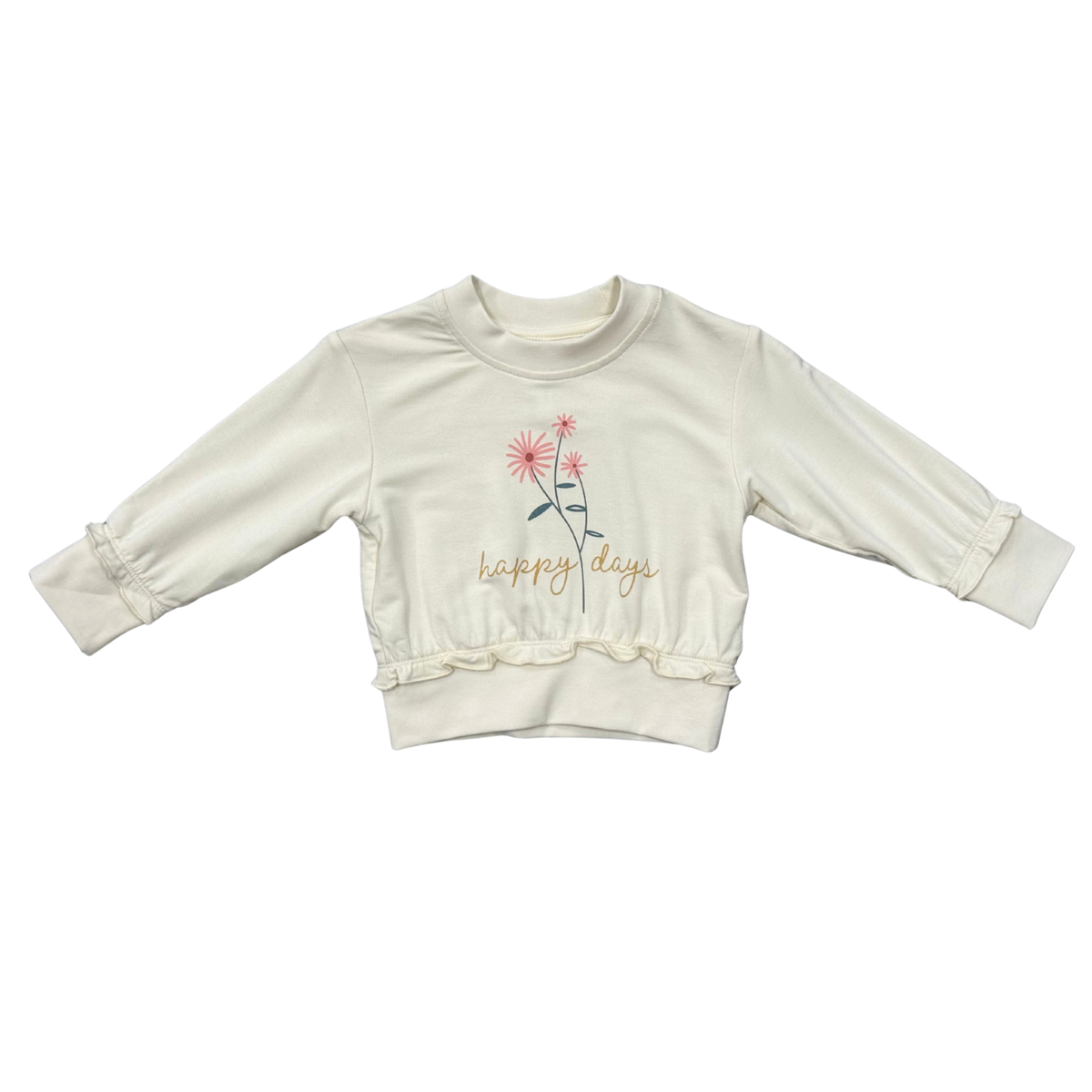 happy days girls ruffle sweatshirt