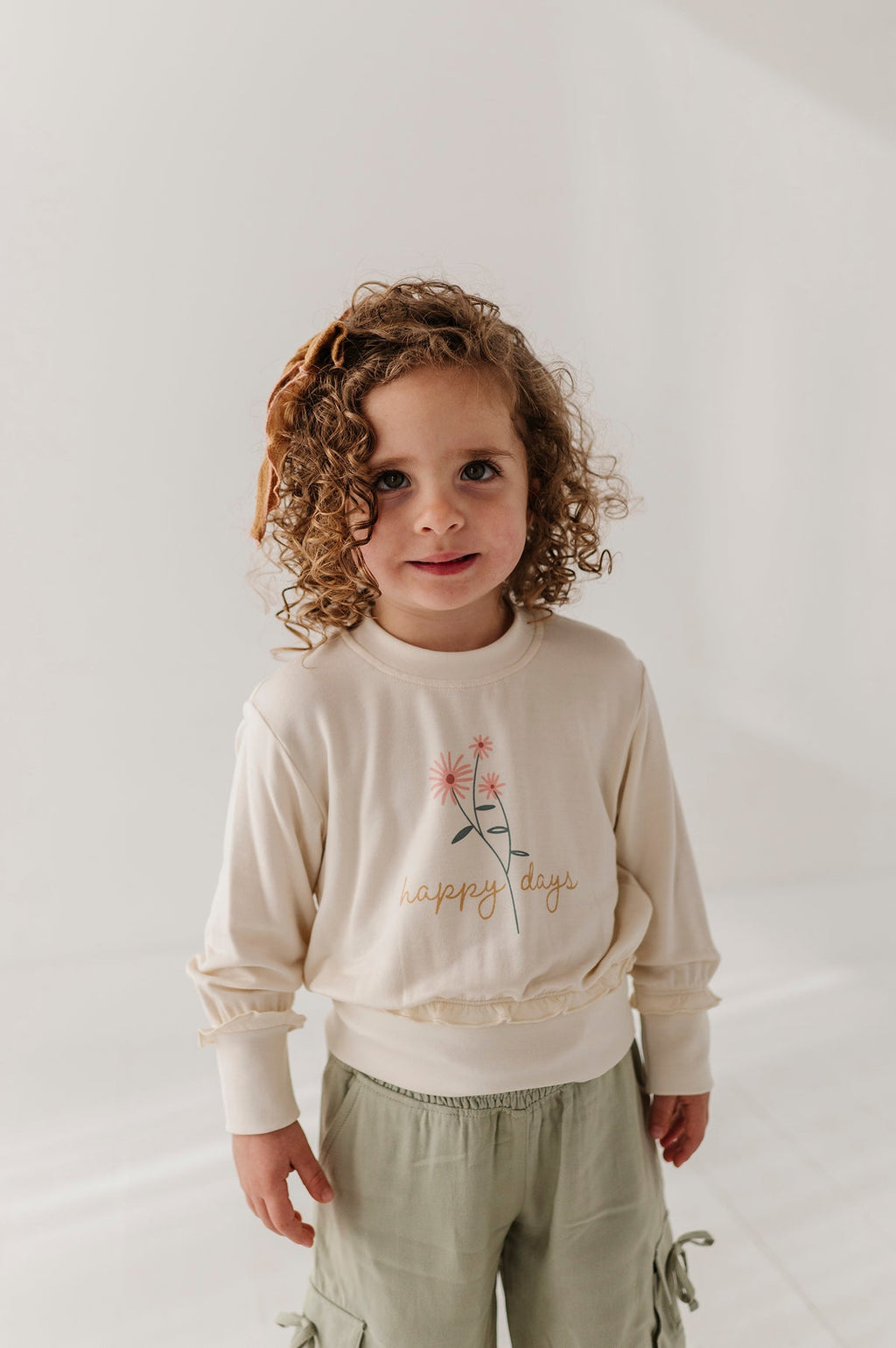 happy days girls ruffle sweatshirt