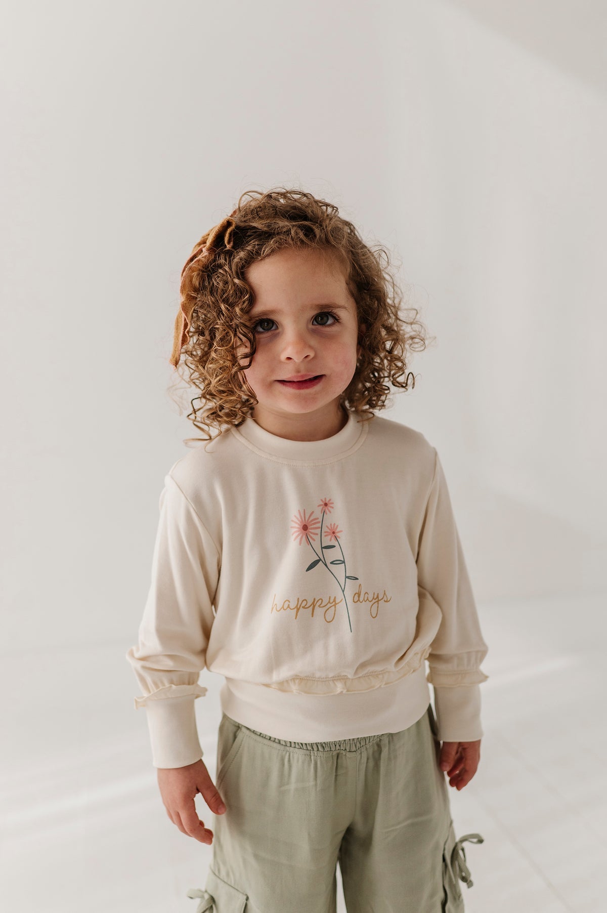 happy days girls ruffle sweatshirt