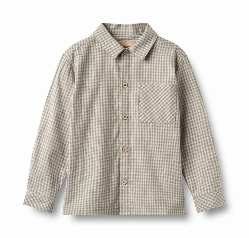 oscar check button up shirt