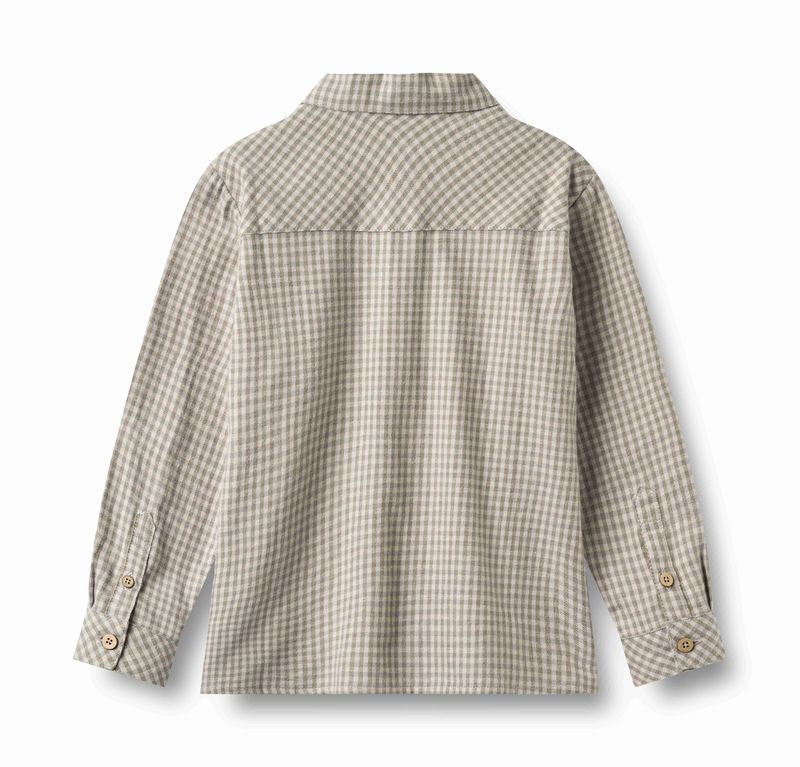 oscar check button up shirt