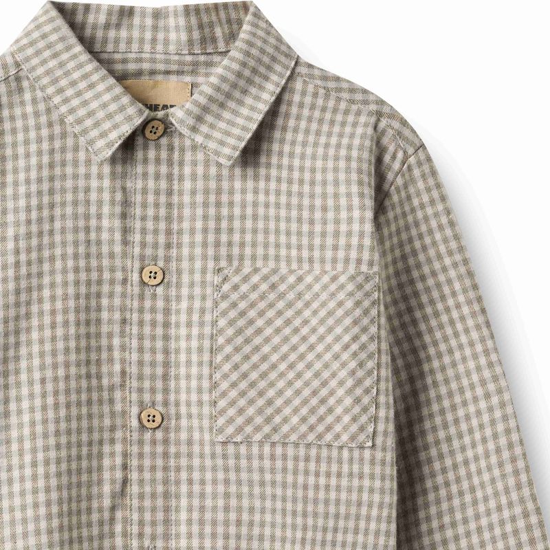 oscar check button up shirt