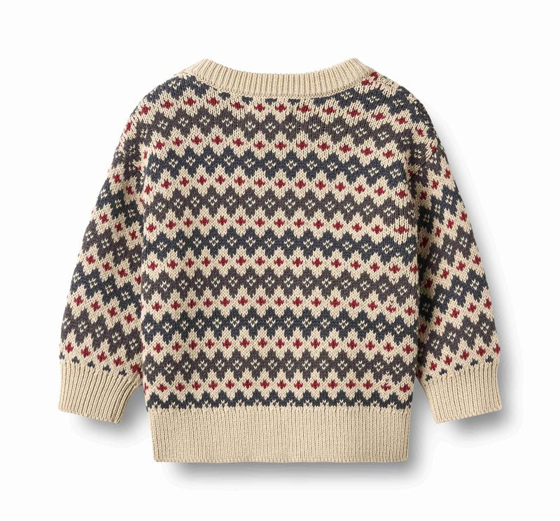 harlow jacquard pullover | grey blue