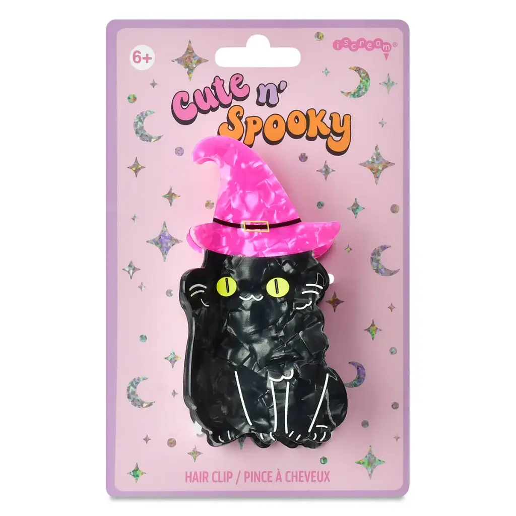 black cat hair clip