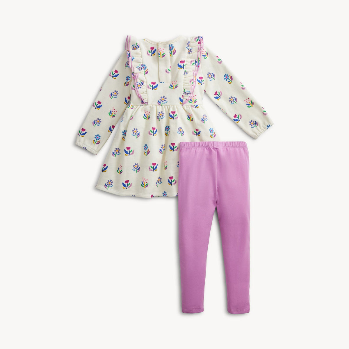 girls floral 2 piece dress + pant set