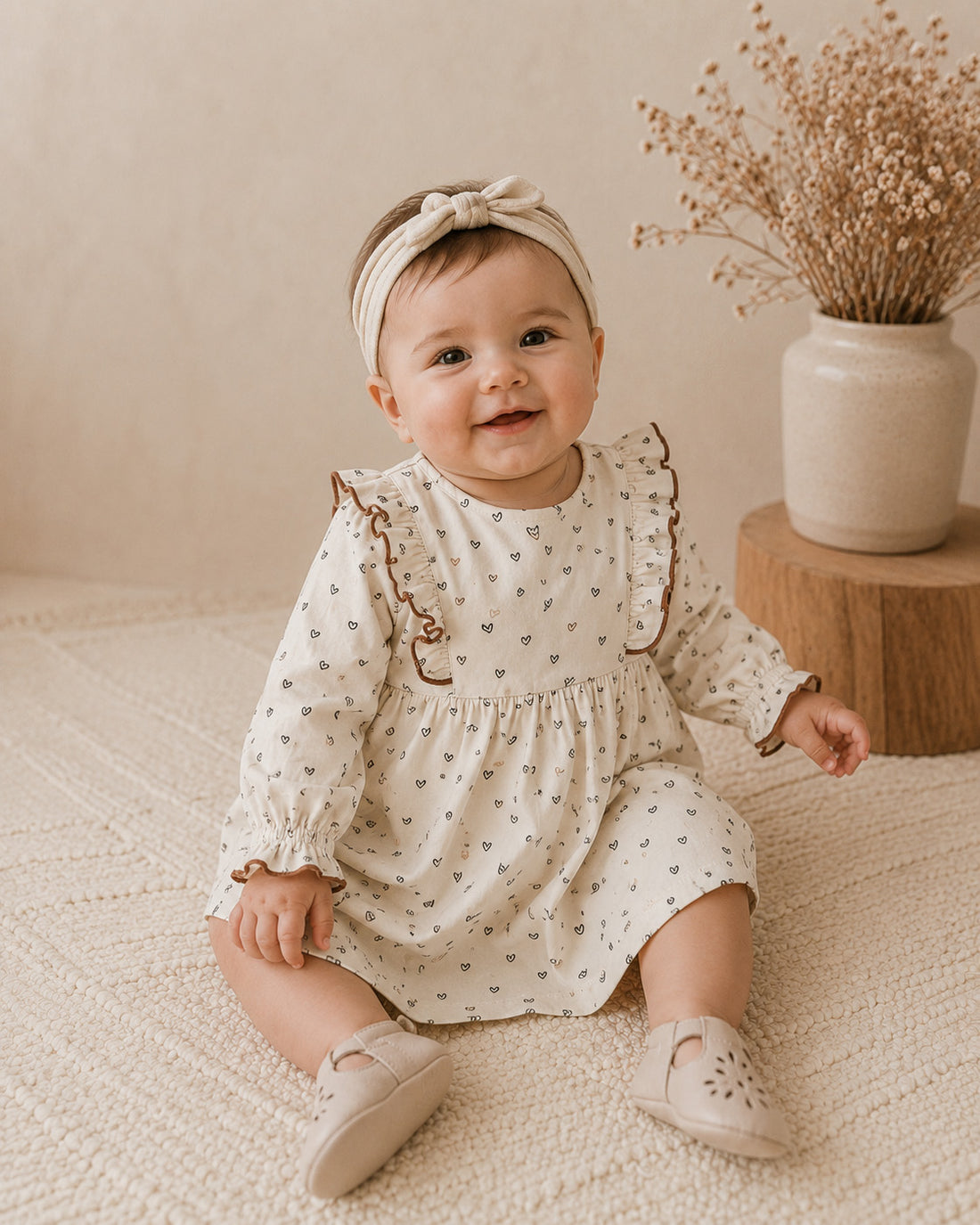 ditsy hearts dress + bloomer set