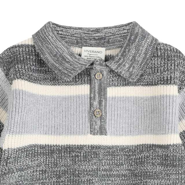 rugby stripe polo knit pullover + pants set