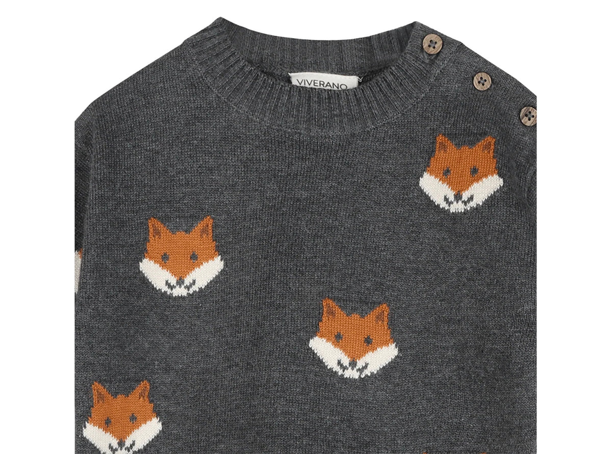 fox knit pullover