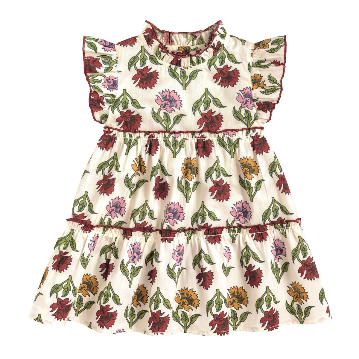 floral ruffle dress