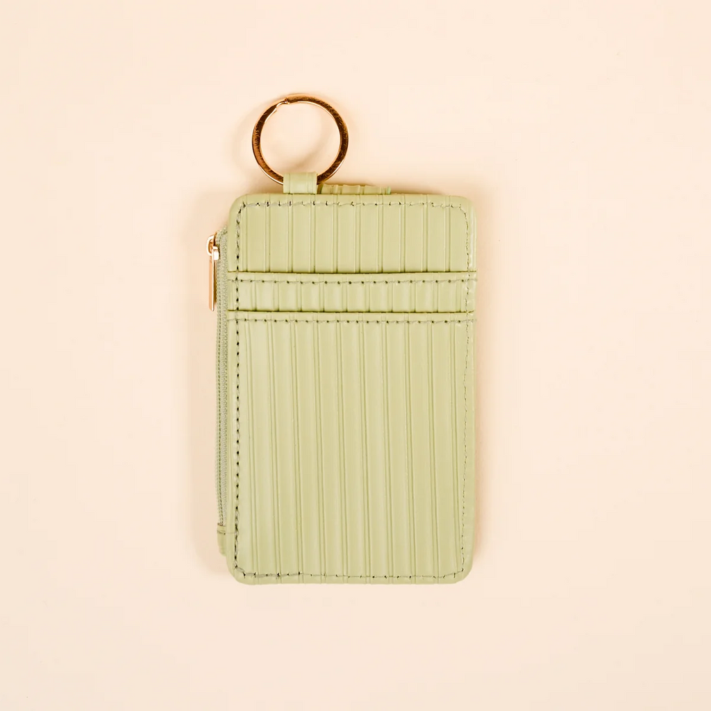 ripple ridge keychain wallet | sage