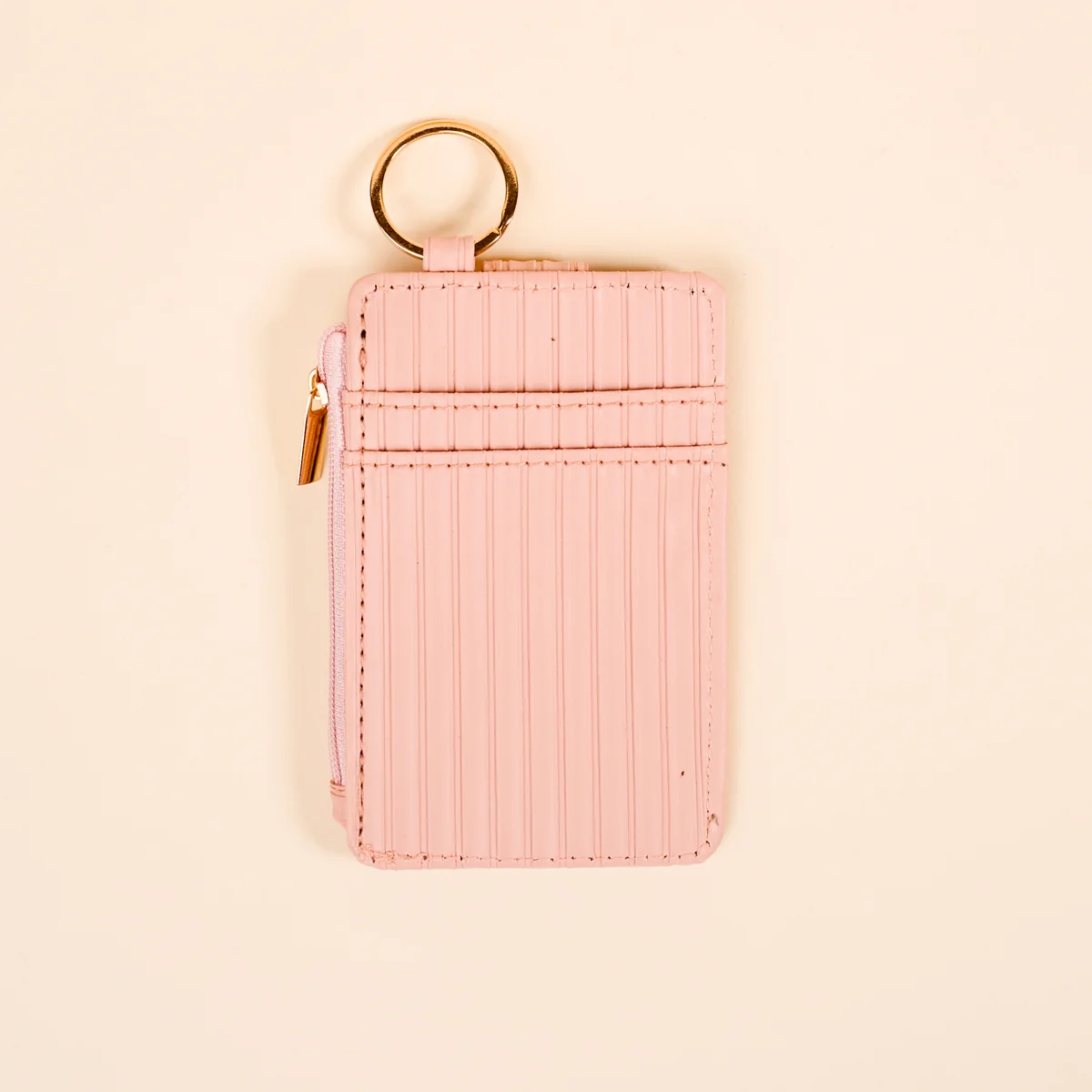 ripple ridge keychain wallet | blush