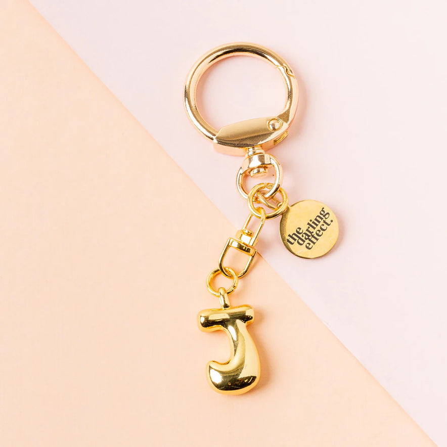 bubble letter keychain bag charm | j