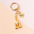 bubble letter keychain bag charm | m