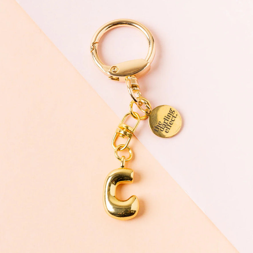 bubble letter keychain bag charm | c