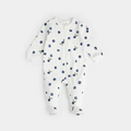 blueberry print footed sleeper