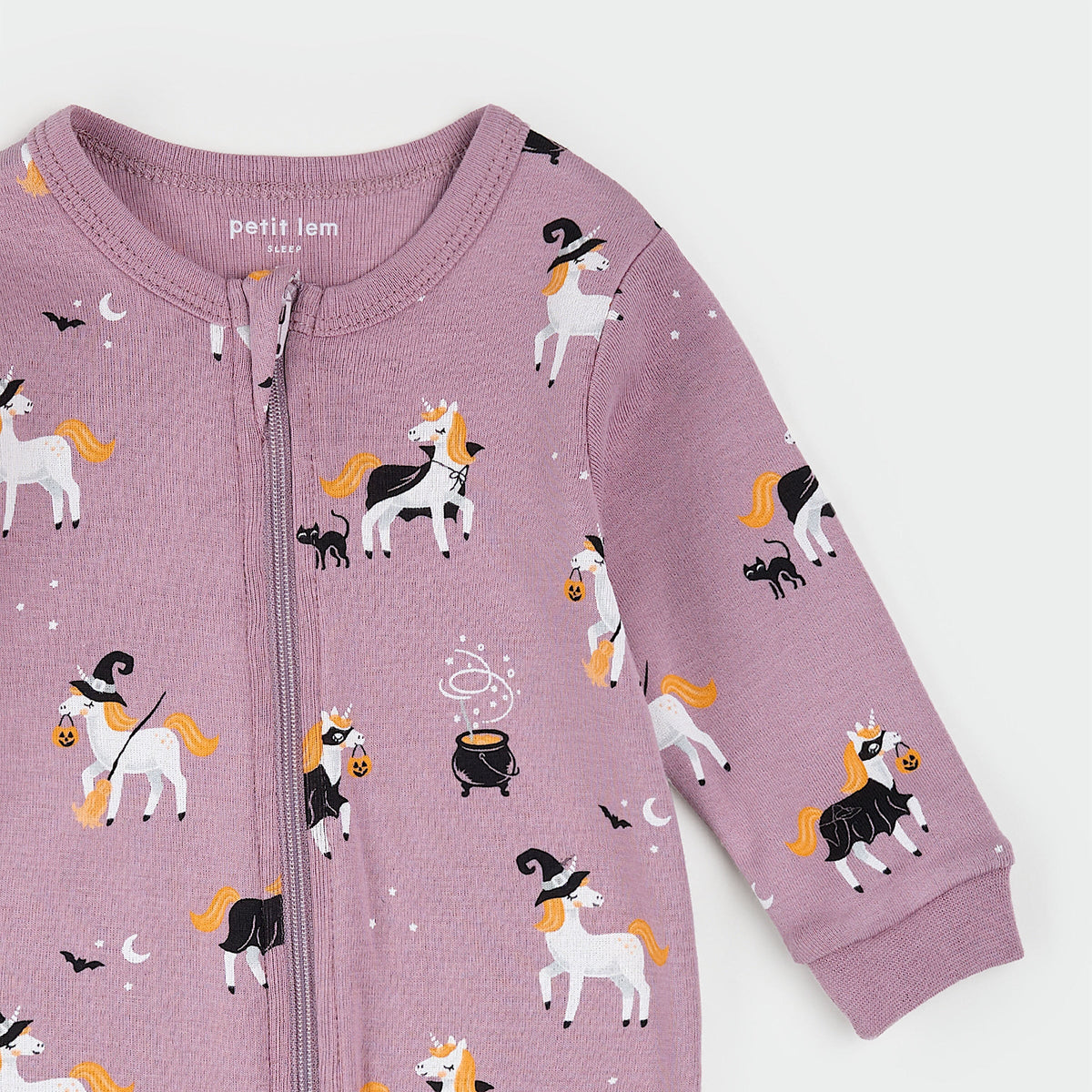 halloween unicorn footed sleeper