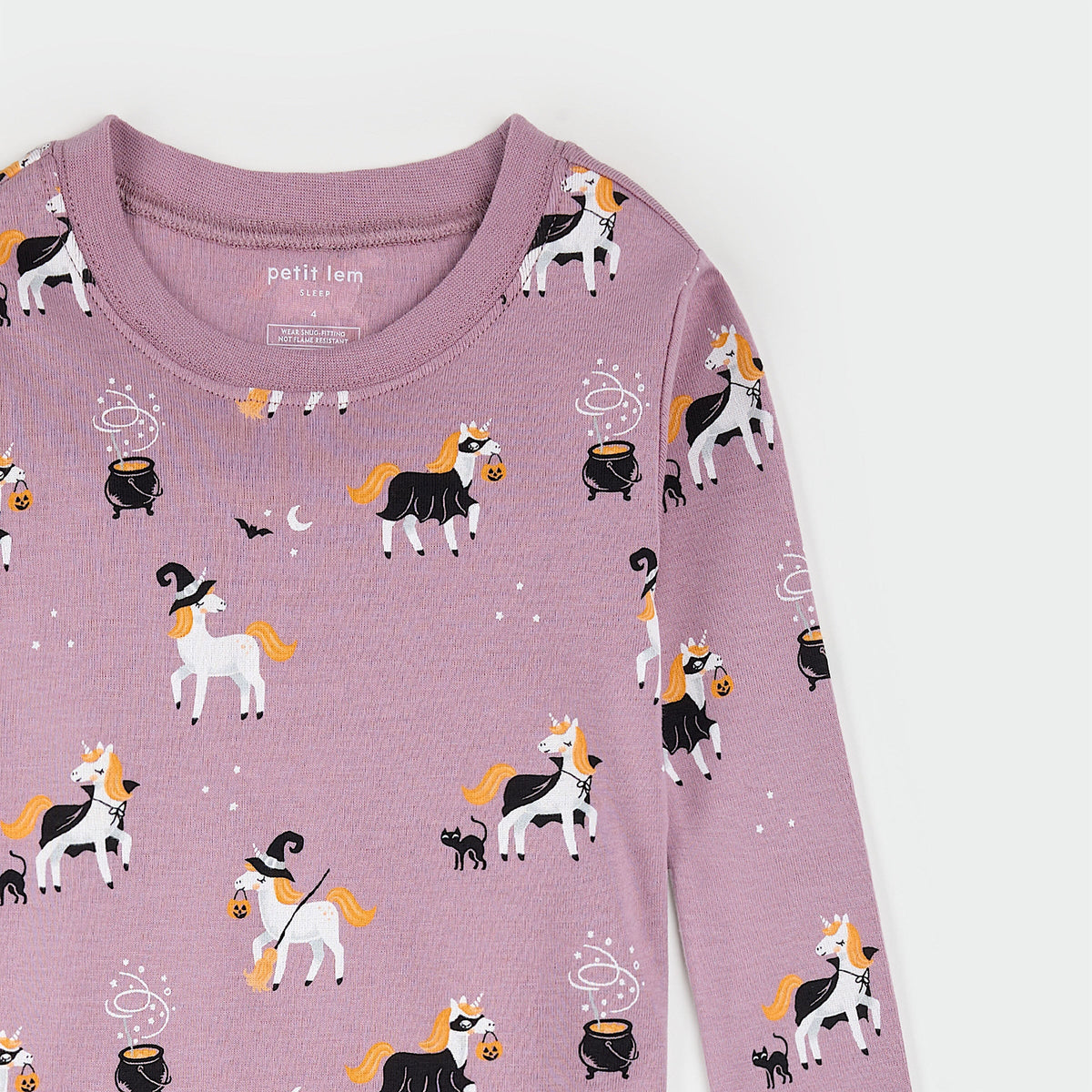 halloween unicorn pajama set