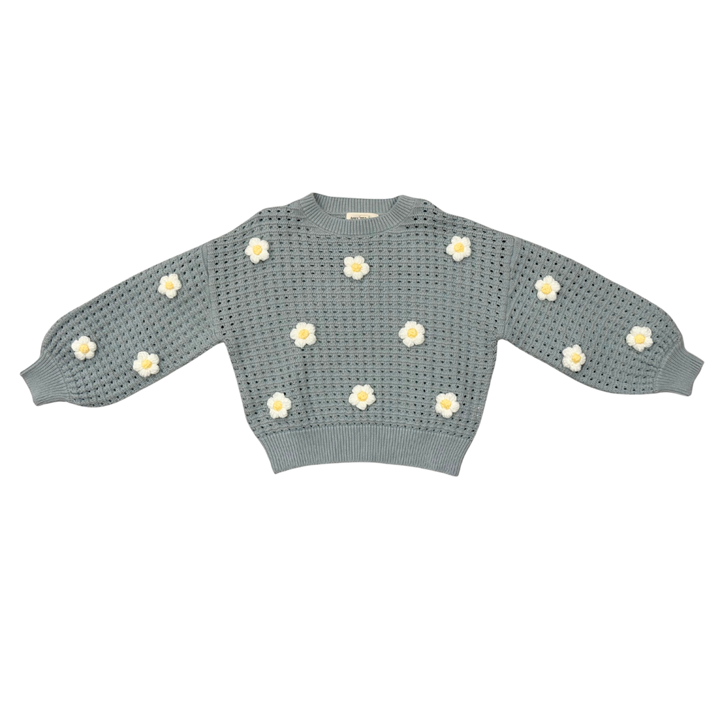 crochet flower sweater
