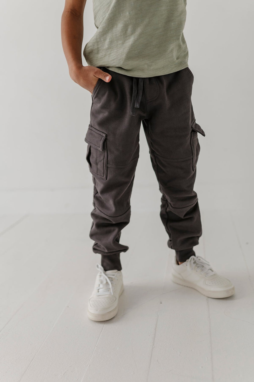 boys cargo fleece pant