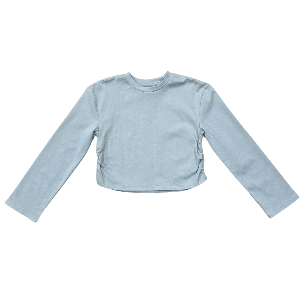 long sleeve shirring tee