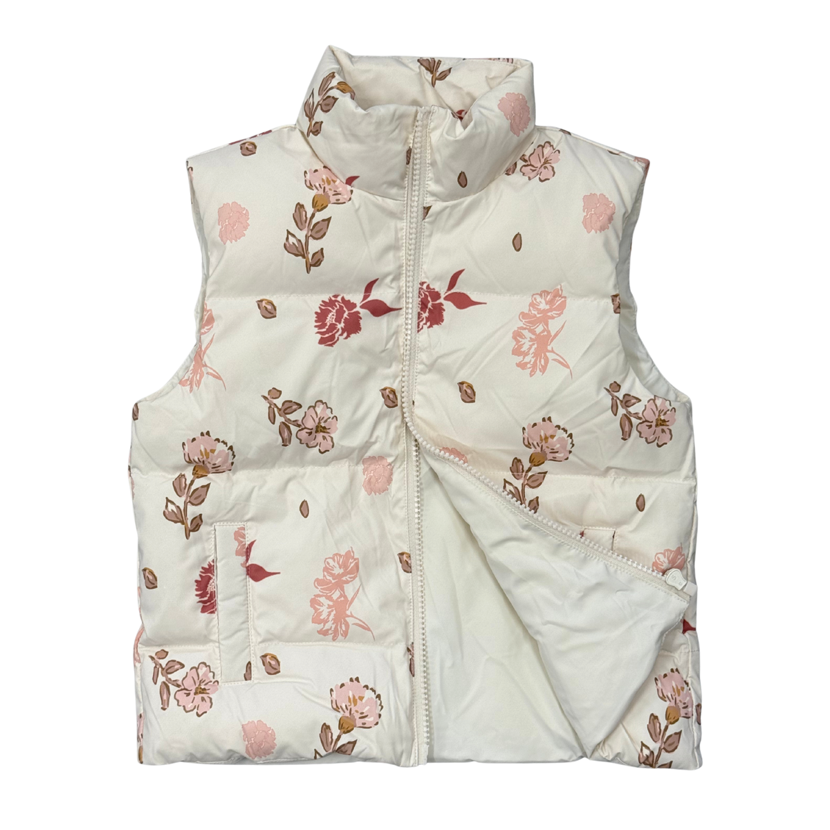 girls boho puffer vest
